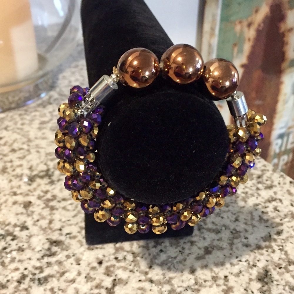 LSU Tiger 🐯 Paw Bracelet PURPLE & GOLD